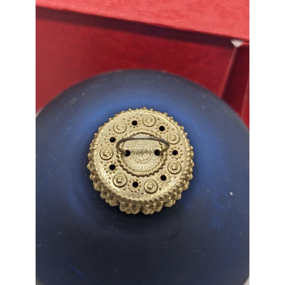 Christmas Ornament Krebs City Skyline Santas Flight Glass Blue Ball Bulb Scene - Picture 8 of 9